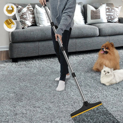 Adjustable Pet Hair Remover Brush with Hanging Ring - Effective Tool for Carpet and Floor Cleaning, Ideal Valentine's Day Gift