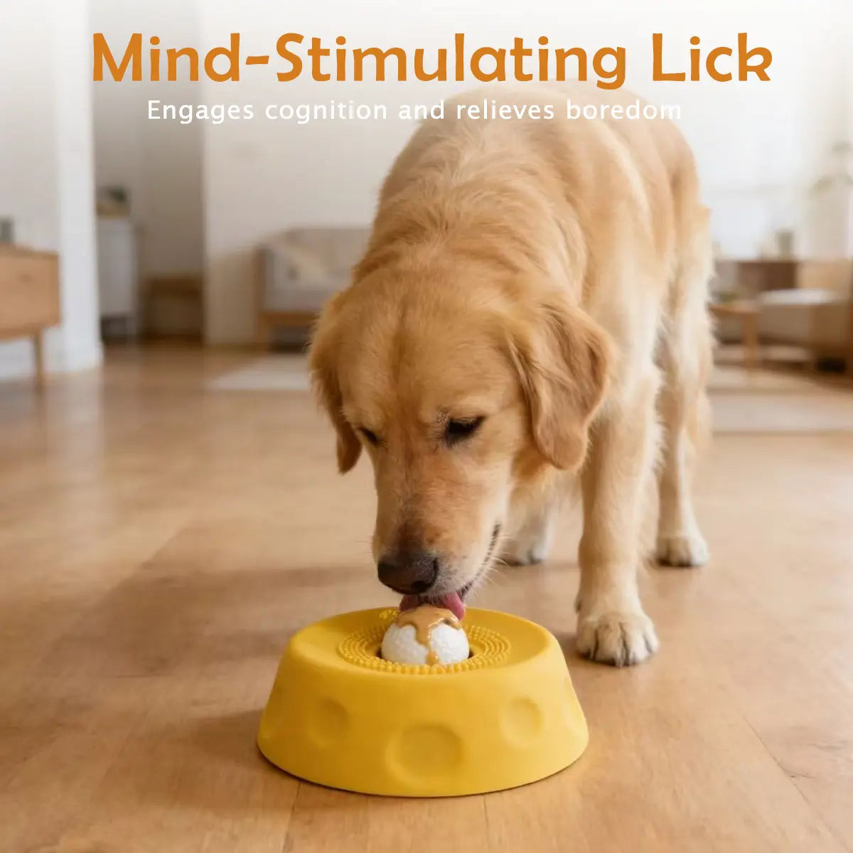 Pawpace Versatile Dog Bowl: Slow Feeder with Lick Ball for Oral Hygiene, Featuring 8 Suction Cups for Mess-Free Liquid Treats