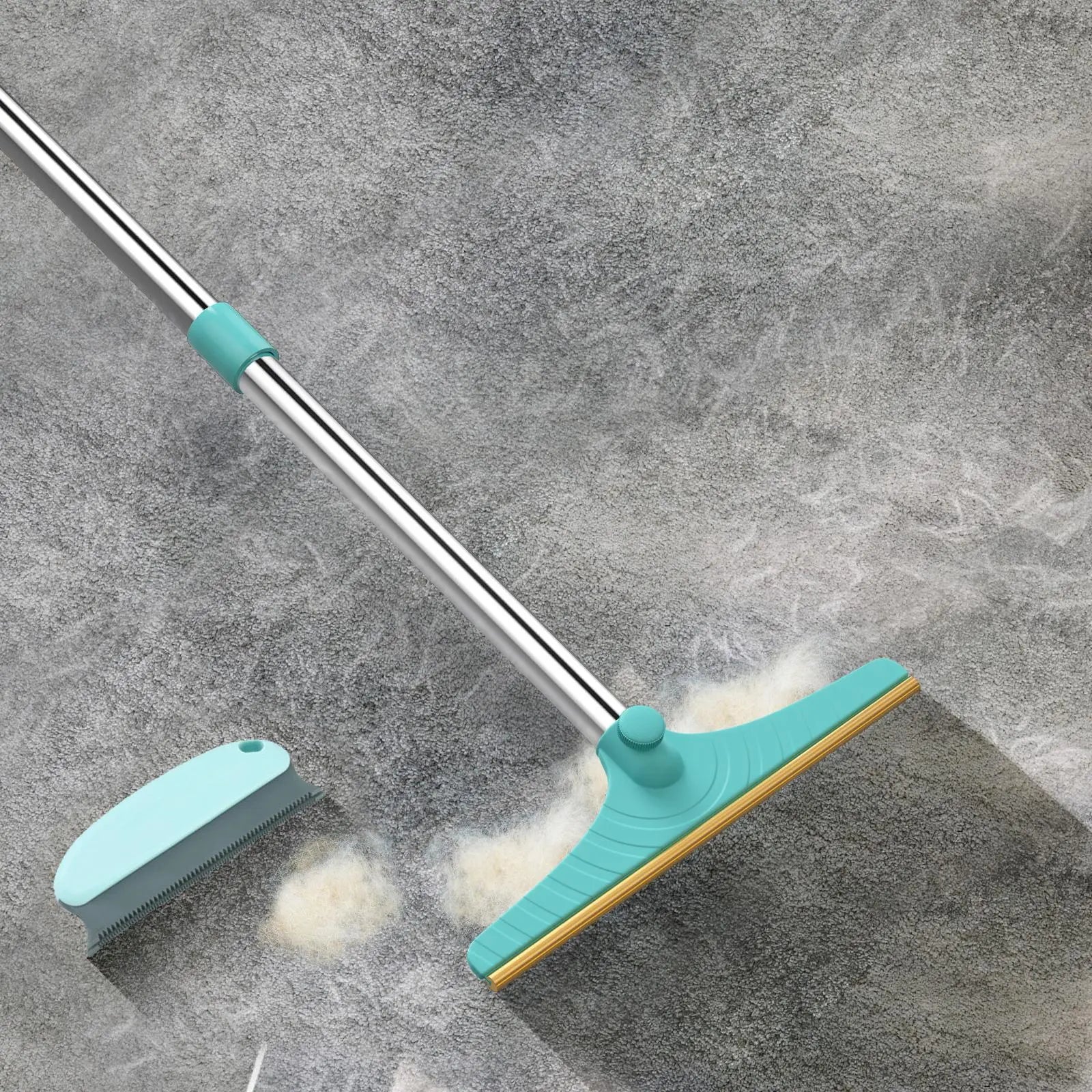 Adjustable Pet Hair Remover Brush with Hanging Ring - Effective Tool for Carpet and Floor Cleaning, Ideal Valentine's Day Gift