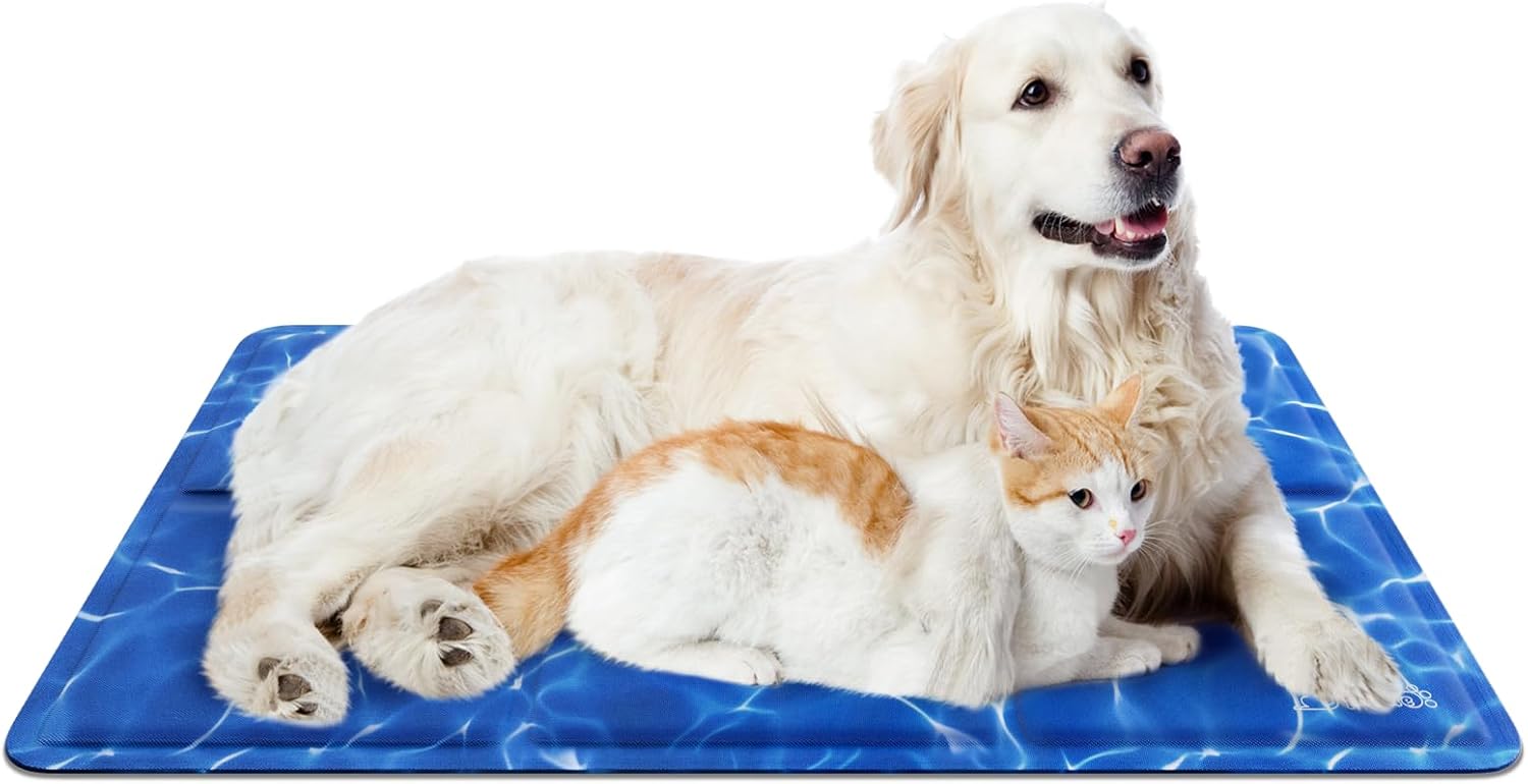 Premium Medium Dog Cooling Mat - 65x50cm, Non-Toxic Gel Self-Cooling Pad for Summer Comfort - Ideal for Dogs and Cats