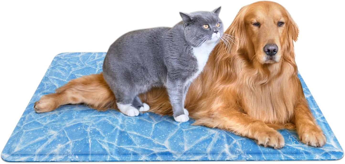 Premium Medium Dog Cooling Mat - 65x50cm, Non-Toxic Gel Self-Cooling Pad for Summer Comfort - Ideal for Dogs and Cats