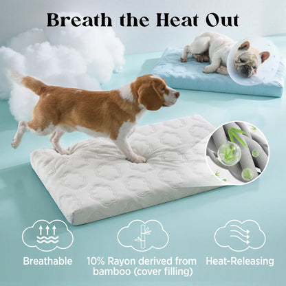 Lesure Orthopedic Cooling Mat for Extra Large Dogs – Q-Max>0.5 with Washable Cover and Non-Slip Egg Crate Foam