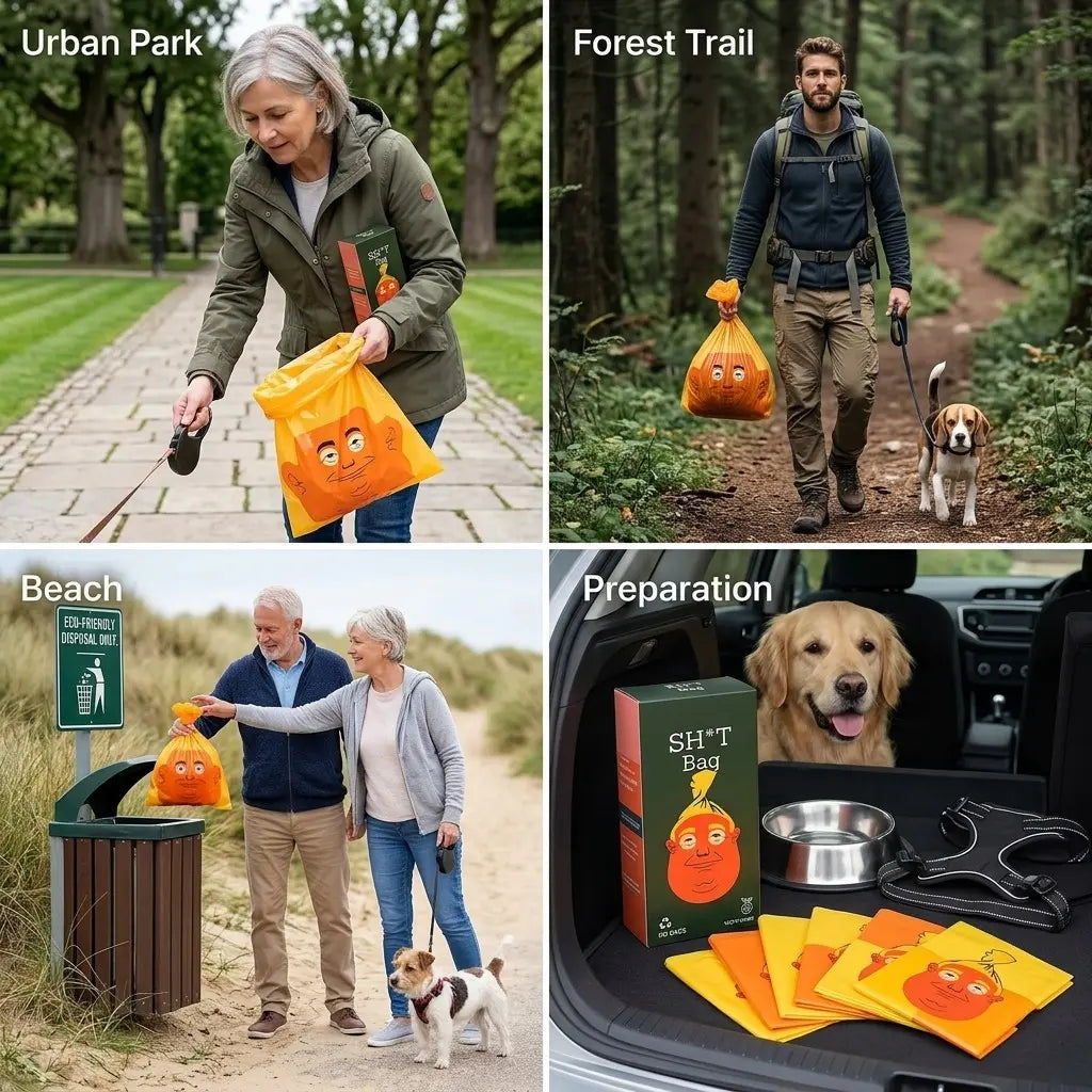 Humorous Dog Waste Bags - 60 Count Roll, Novelty Poop Bags for Pet Owners, Convenient Loose Roll Packaging