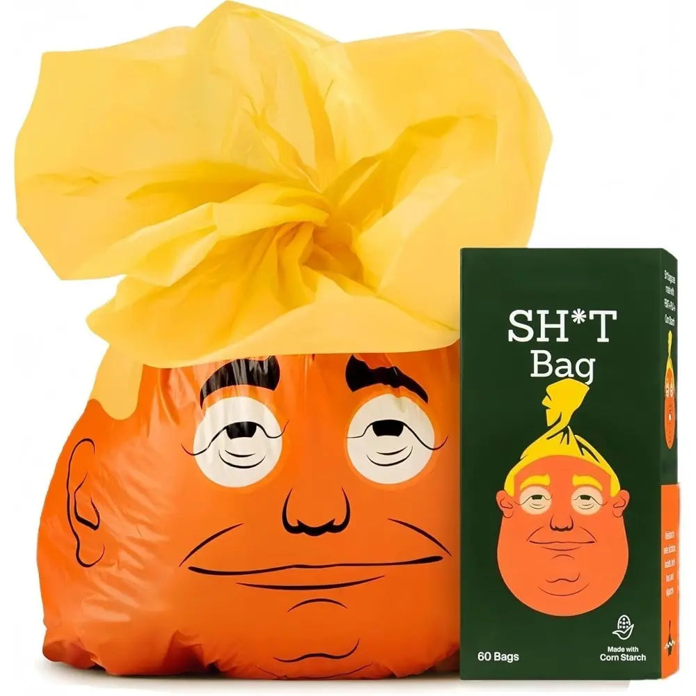 Humorous Dog Waste Bags - 60 Count Roll, Novelty Poop Bags for Pet Owners, Convenient Loose Roll Packaging