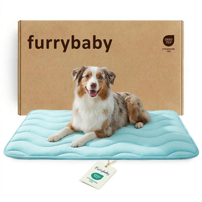 Large Dog Cooling Mat - 30"x20" Self-Cooling Pet Pad for Dogs & Cats, QMAX>0.5, Thickened Cool Fiber, Durable and Portable for Indoor/Outdoor Use, Blue