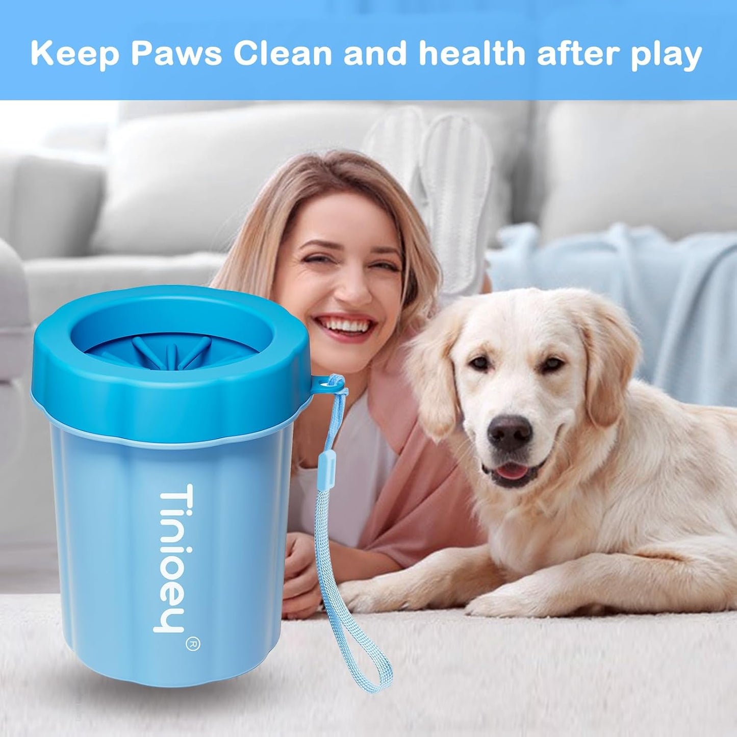 Premium Dog Paw Cleaner - Efficient Mud Removal Solution for Small and Medium Breeds with Three Highly Absorbent Towels