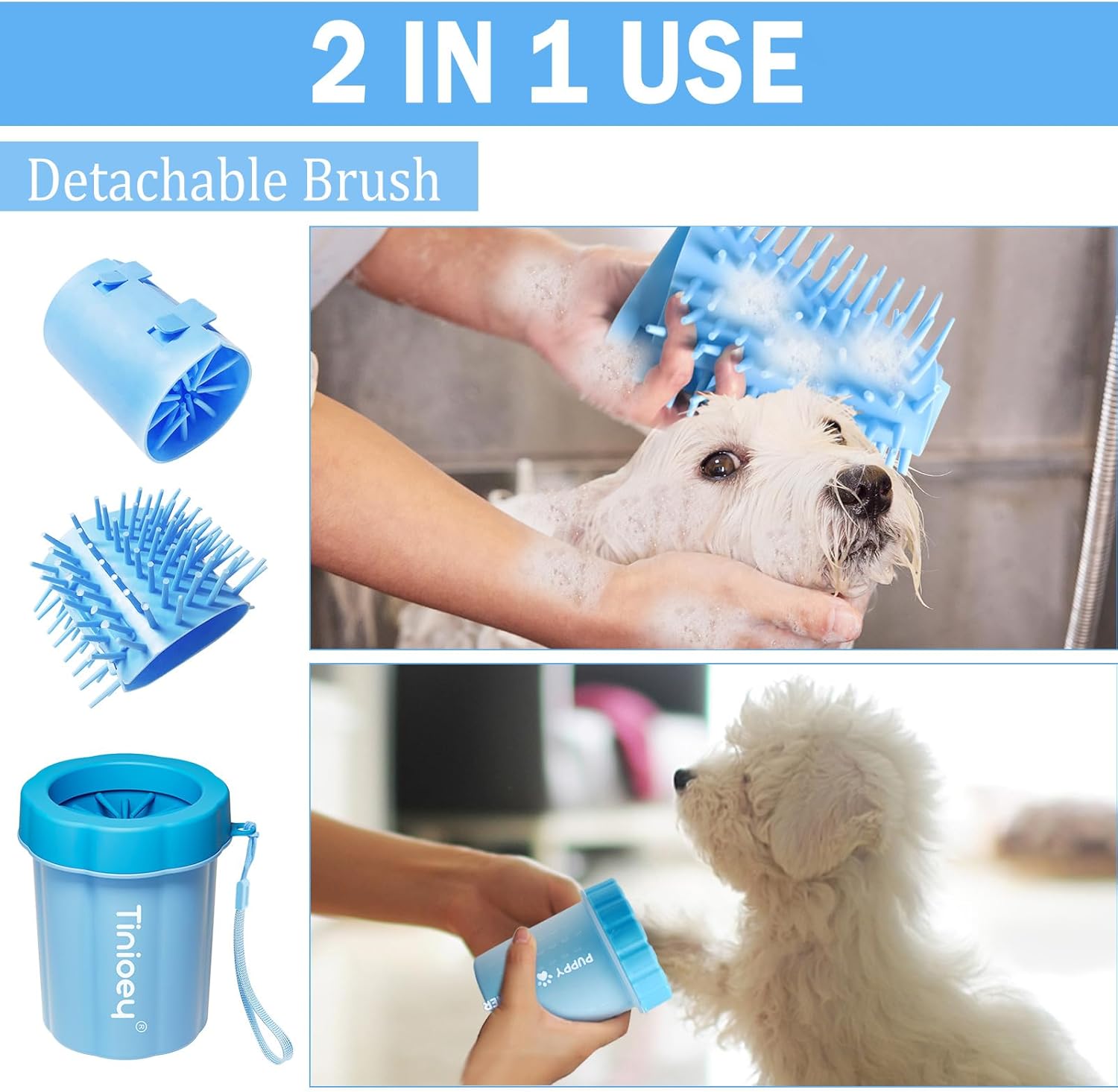 Premium Dog Paw Cleaner - Efficient Mud Removal Solution for Small and Medium Breeds with Three Highly Absorbent Towels