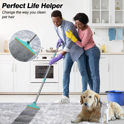 Adjustable Pet Hair Remover Brush with Hanging Ring - Effective Tool for Carpet and Floor Cleaning, Ideal Valentine's Day Gift