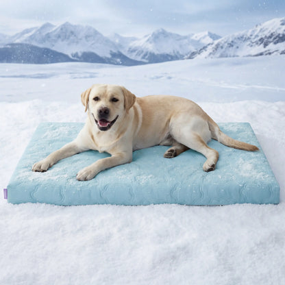 Lesure Orthopedic Cooling Mat for Extra Large Dogs – Q-Max>0.5 with Washable Cover and Non-Slip Egg Crate Foam