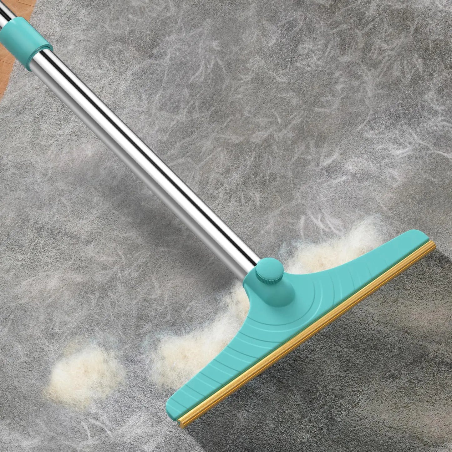 Adjustable Pet Hair Remover Brush with Hanging Ring - Effective Tool for Carpet and Floor Cleaning, Ideal Valentine's Day Gift