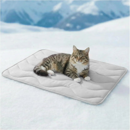 Large Dog Cooling Mat - 30"x20" Self-Cooling Pet Pad for Dogs & Cats, QMAX>0.5, Thickened Cool Fiber, Durable and Portable for Indoor/Outdoor Use, Blue