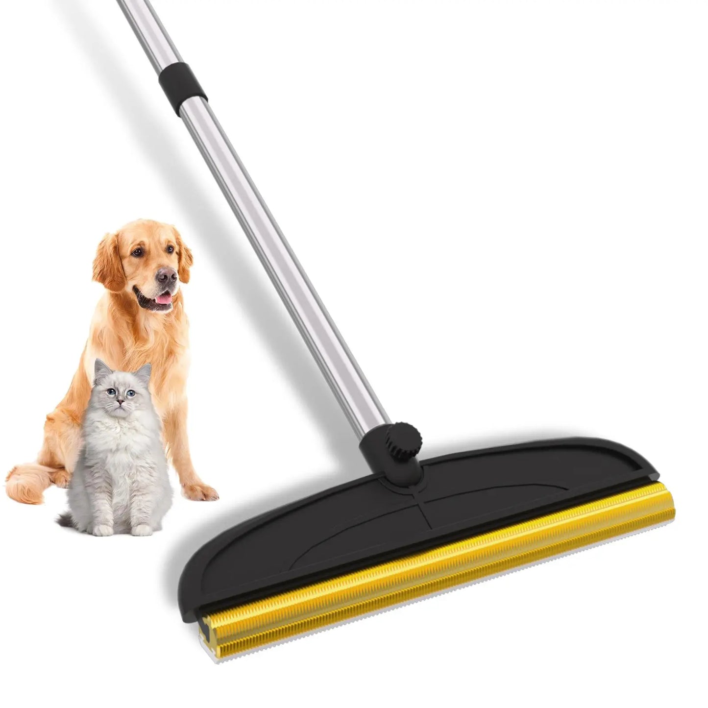 Adjustable Pet Hair Remover Brush with Hanging Ring - Effective Tool for Carpet and Floor Cleaning, Ideal Valentine's Day Gift