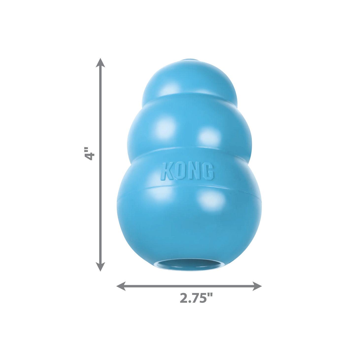 KONG Puppy Teething Rubber Toy - Engaging Chew, Chase, and Fetch Activity - Blue Stuffable Dog Supply