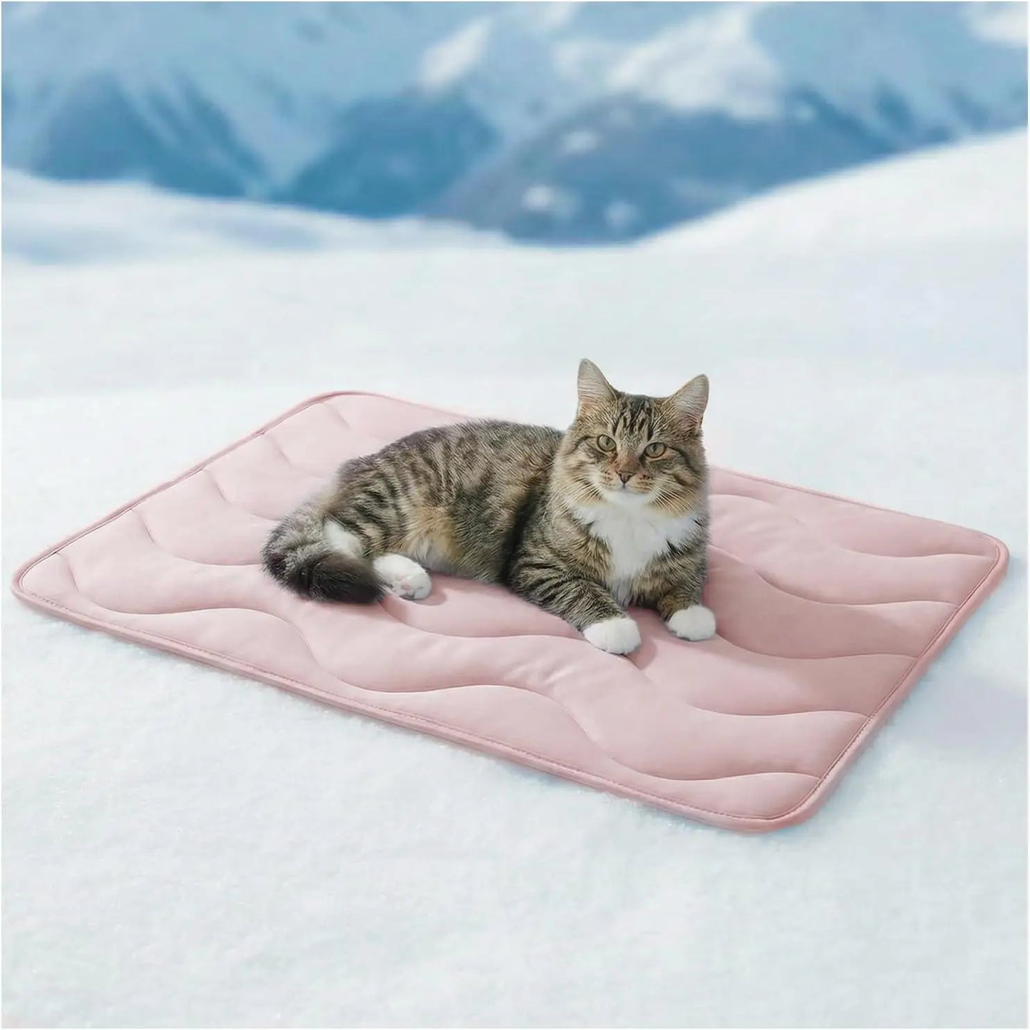Large Dog Cooling Mat - 30"x20" Self-Cooling Pet Pad for Dogs & Cats, QMAX>0.5, Thickened Cool Fiber, Durable and Portable for Indoor/Outdoor Use, Blue