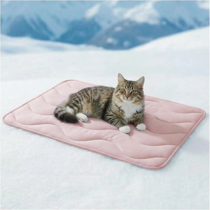 Large Dog Cooling Mat - 30"x20" Self-Cooling Pet Pad for Dogs & Cats, QMAX>0.5, Thickened Cool Fiber, Durable and Portable for Indoor/Outdoor Use, Blue
