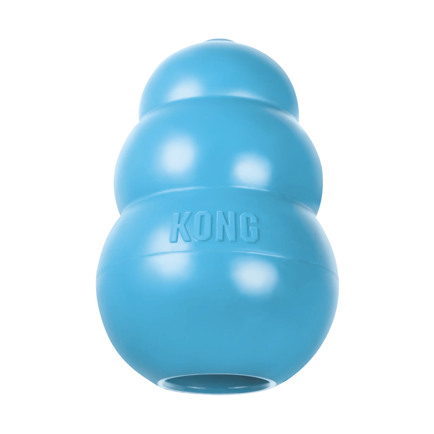 KONG Puppy Teething Rubber Toy - Engaging Chew, Chase, and Fetch Activity - Blue Stuffable Dog Supply
