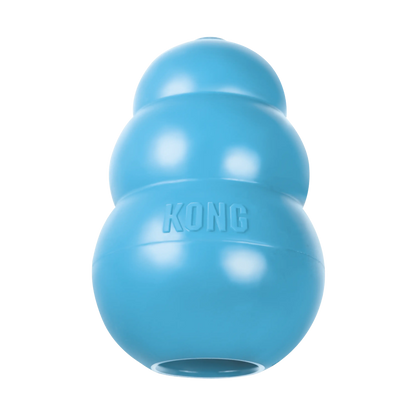 KONG Puppy Teething Rubber Toy - Engaging Chew, Chase, and Fetch Activity - Blue Stuffable Dog Supply
