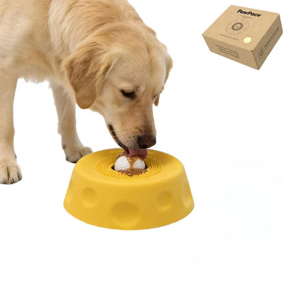 Pawpace Versatile Dog Bowl: Slow Feeder with Lick Ball for Oral Hygiene, Featuring 8 Suction Cups for Mess-Free Liquid Treats